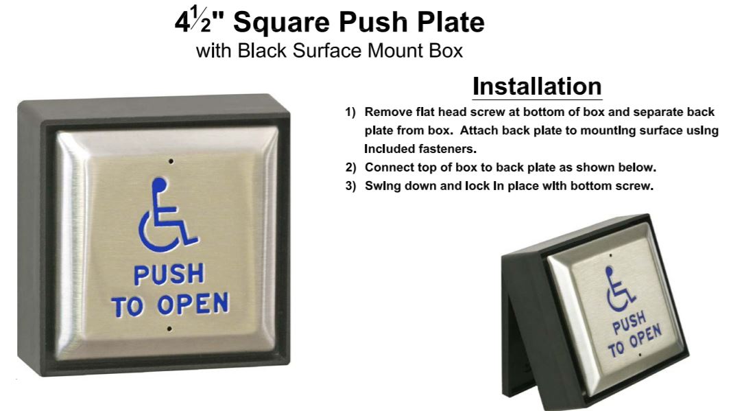 ada push plate cad drawing